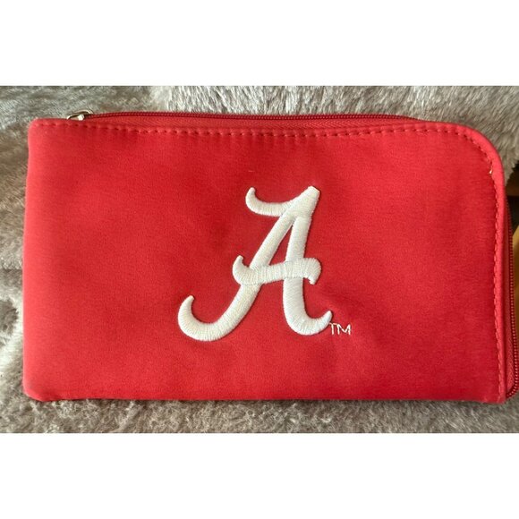Alabama Crimson Tide Red Wristlet Wallet With Zip Closure By Charm 14 - Picture 1 of 6